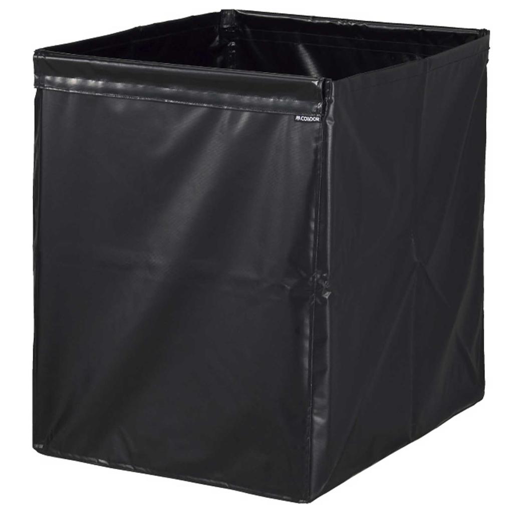 Yamazaki Sangyo Dust Cart TP 53cm x 68cm x 68cm 210L Bag, Black, Large, (W) (D) (H),