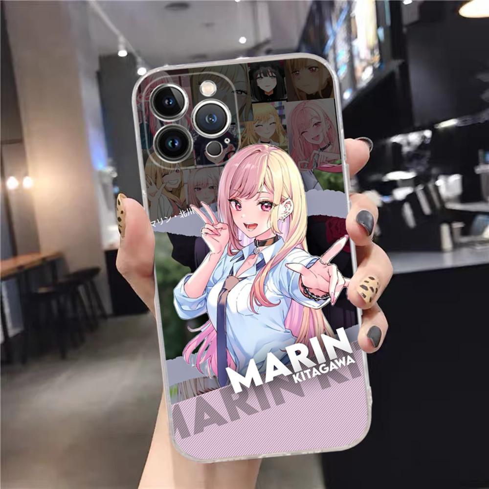Чехол для телефона My Dress Up Darling Марин Китагава Силиконовый Мягкий Для iPhone 16 15 14 13 12 11 Pro Mini XS MAX Plus X Чехол