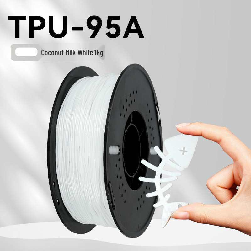 1KG TPU 3D Printing Filament, 1.75mm, Soft & Elastic for FDM Printers