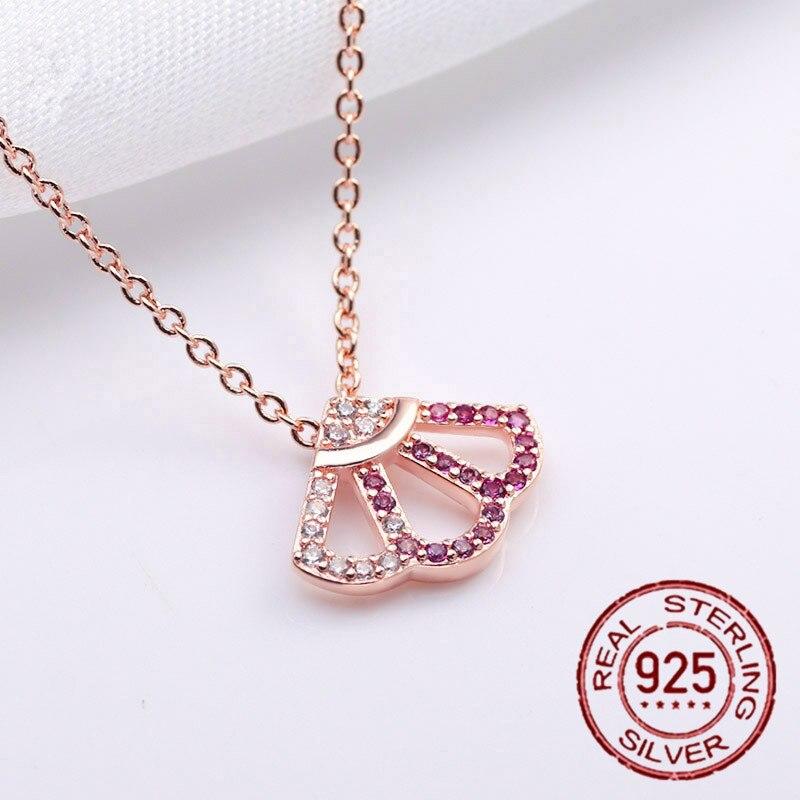 Серебряный премиум-дизайн Sense Design Pavé из розового золота с подвеской в виде свитера, розовая цепочка на ключицу, классическое ювелирное украшение в подарок