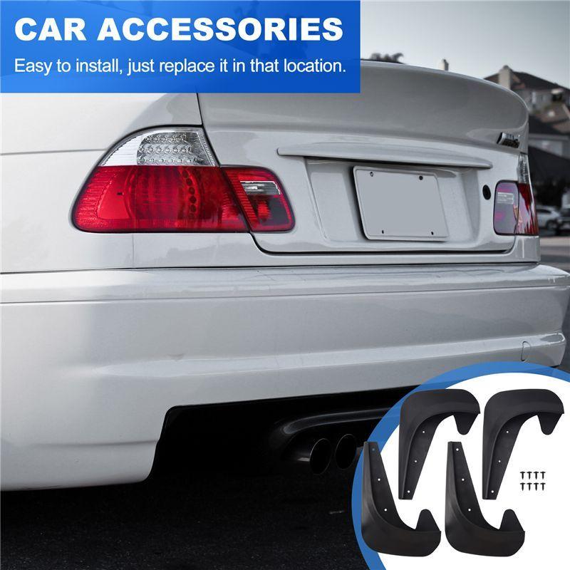 WO-Universal Mudflaps Mud Flaps Flap Splash Guards Mudguards Car Auto Van SUV Trucks Sedan Wheel Fender Front Rear