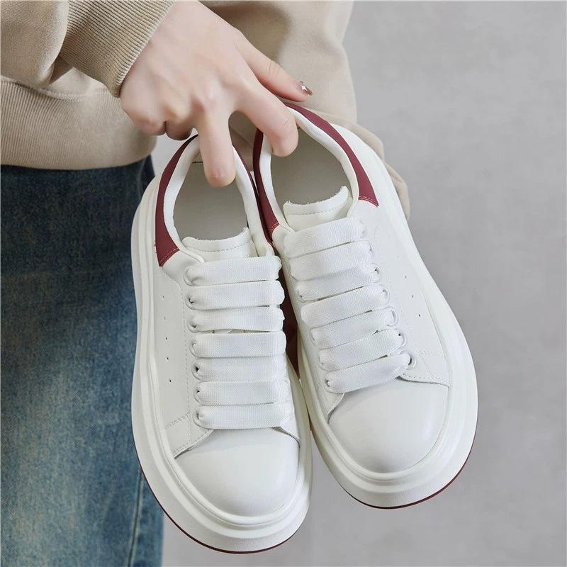 Thick-soled Little White Shoes Women's New Summer Versatile Mesh Breathable Heightening Board Shoes