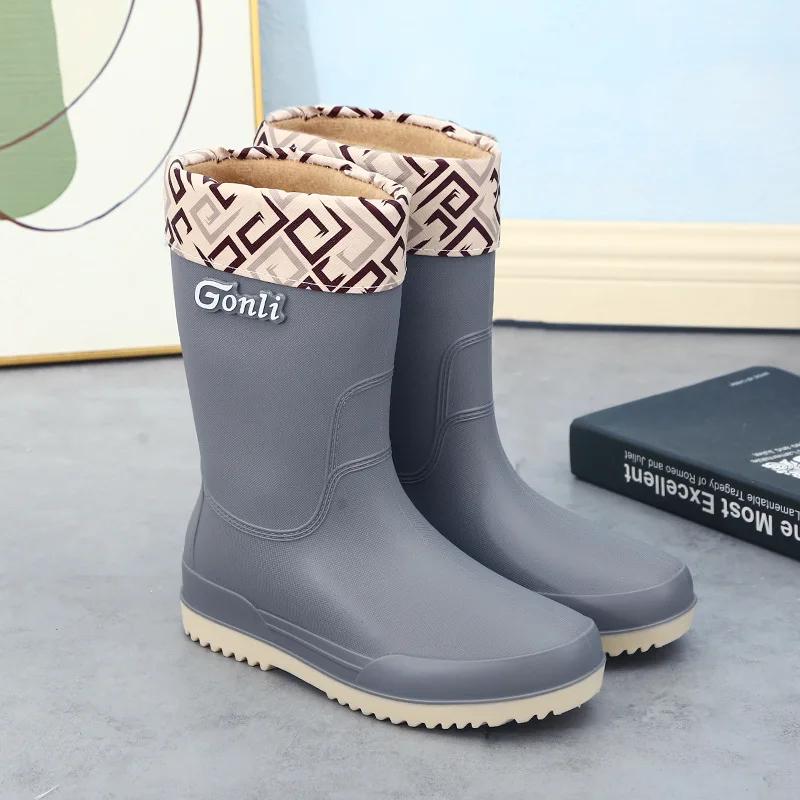 Качественная женская дождевая обувь Нескользящая обувь для женщин Износостойкая водонепроницаемая обувь Специальные резиновые сапоги для ходьбы по воде Кухонная работа Женщины