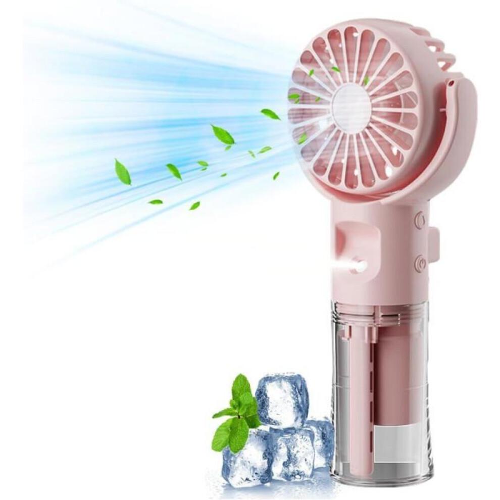 Handventilator met waterkoeling, draagbaar, oplaadbaar via USB, 4 snelheden, mini-ventilator