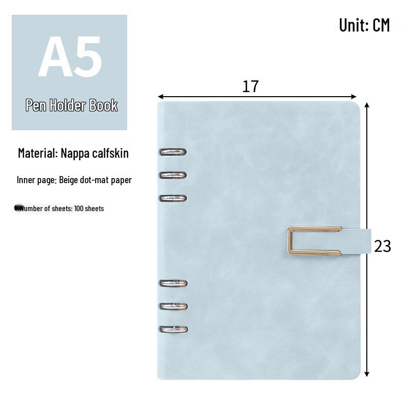 A5/B5 Business Loose-Leaf Notebook, Thick PU Leather Customizable Cover