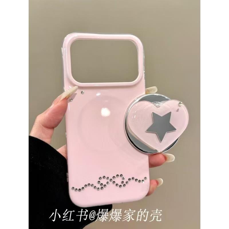 Подходит для Apple iphone17promax love star 16pro магнитное всасывание 15 держатель 14 простой чехол для мобильного телефона