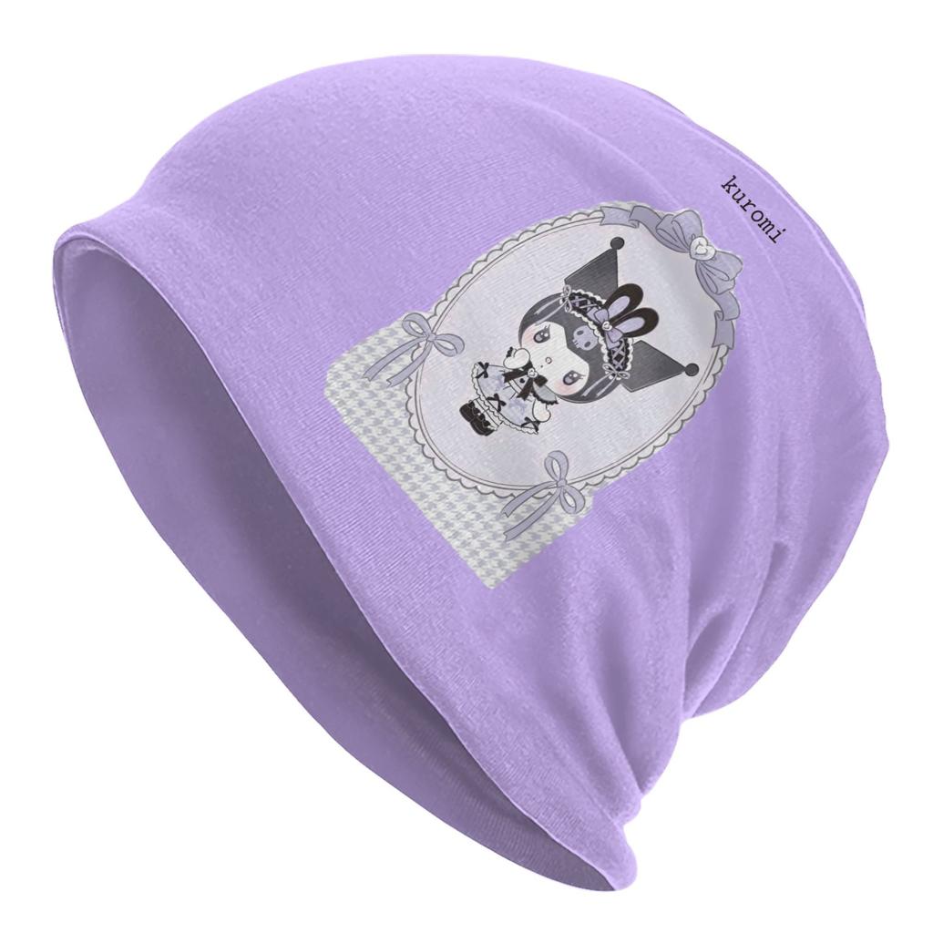 Framed Kuromi Classic Knit Hat for Adults Available in Versatile Tones Ideal for Subtle Styling During Cool Days or Relaxed Seasons