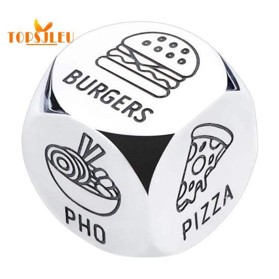 Кубики для принятия решений о еде из нержавеющей стали, прибор для принятия решений о еде на свидании, кубики для принятия решений в фильмах на день Святого Валентина для пар