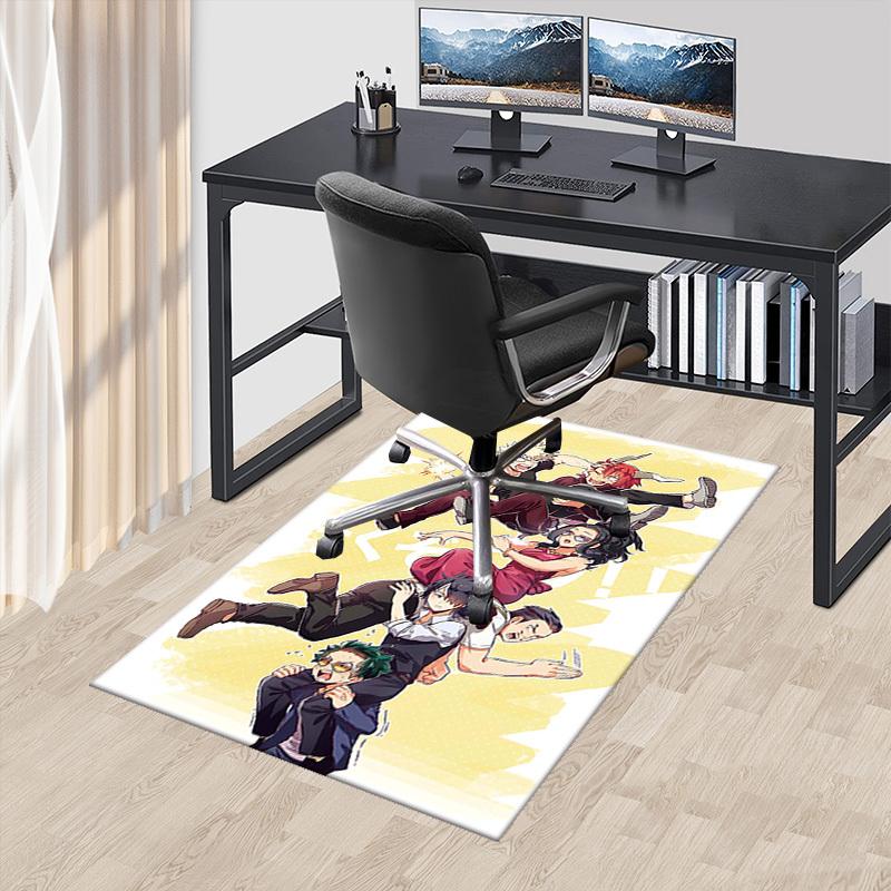 1pc Anime Character Themed Office Chair Mat - Non-Slip Carpet for Desk, Perfect Gift for Anime Lovers, Suitable for Home Decor, Gaming Room, Seasonal