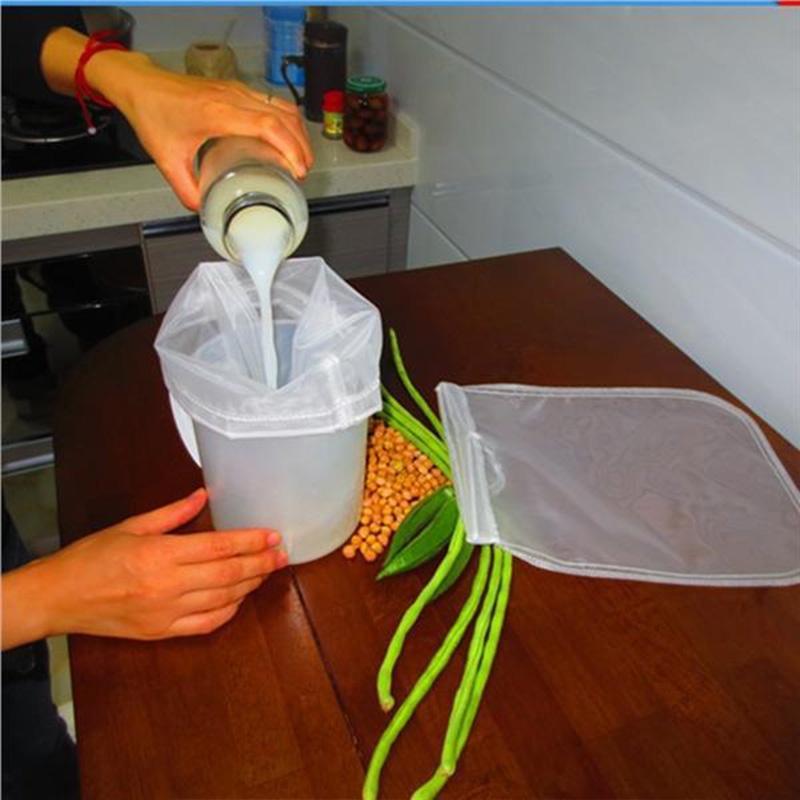 Орех Миндаль Многоразовый Мешок-сито для молока Чай Кофе Соки Фильтр Сыр Марля