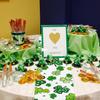 72 x 13 Inch St. Patrick's Day Table Runner Decorations, Linen Green Shamrock and Polka Dot Clover Pattern Table Runner for Irish Celebration, Home,