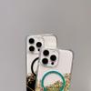 For iPhone 14 Pro Max Case Compatible with MagSafe Epoxy Marble Texture PC+TPU Phone Cover