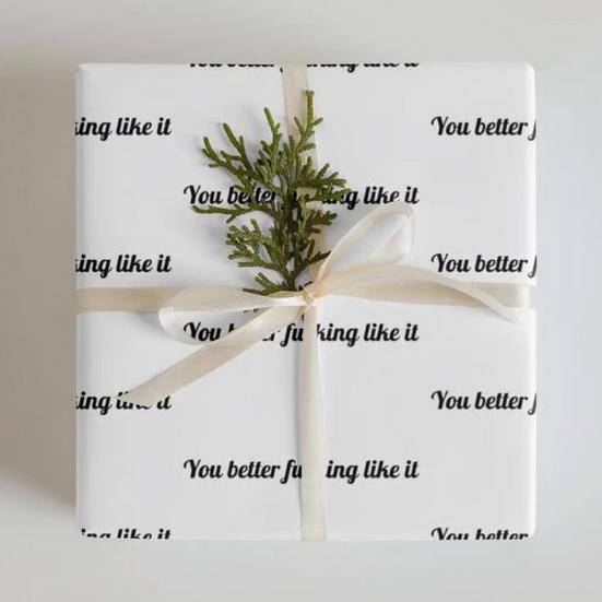 Тебе лучше это понравится Оберточная бумага Смешная грубая подарочная упаковка для взрослых Саркастическая упаковка для вечеринки по случаю дня рождения, Рождества, праздника для мужчин и женщин
