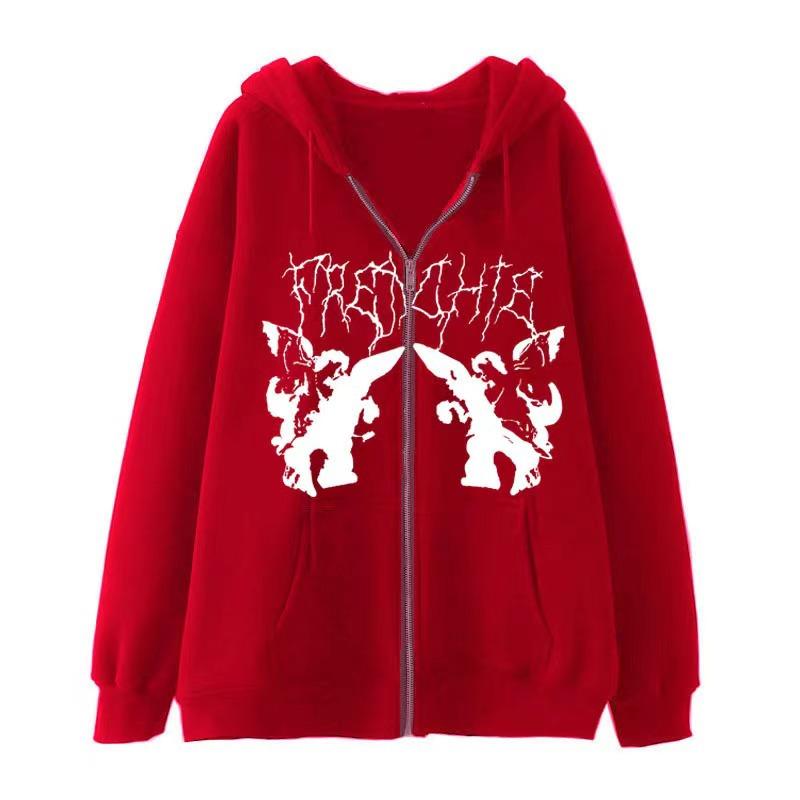 2023 Европейская и американская новая толстовка с капюшоном на молнии, кардиган, толстовка в стиле ретро, ​​мужская и женская уличная мода, пальто для пар большого размера