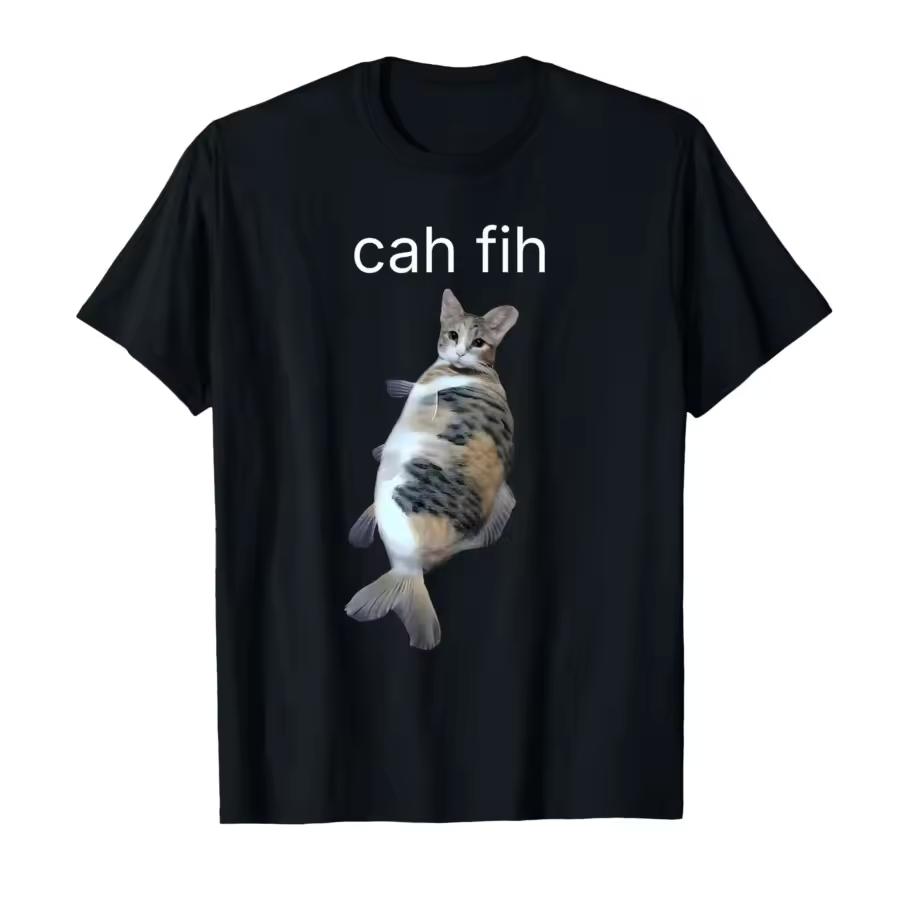 cah fihe Funny Humor,fih Fishing T-shirt For Wn T Shirts Short Sleeve Tops 0406-1