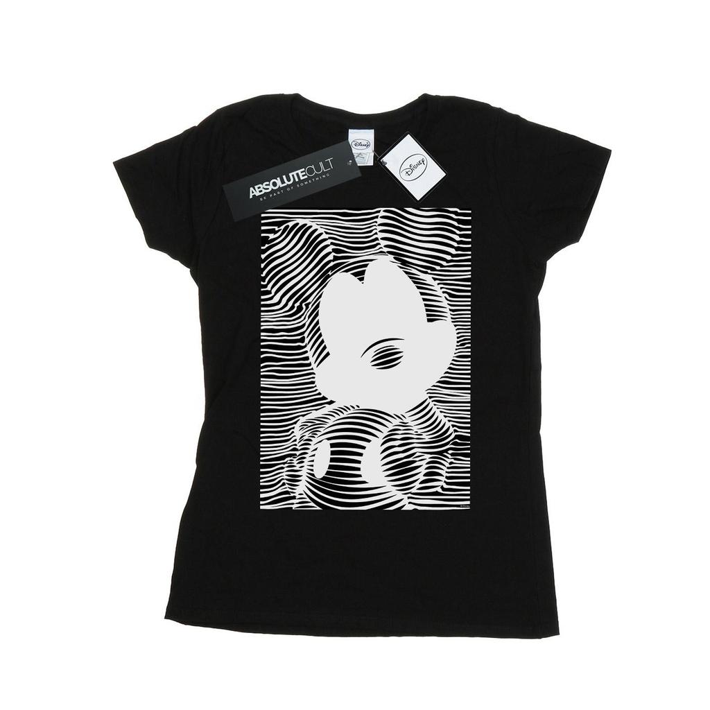 Disney Womens/Ladies Mickey Mouse Lines Cotton T-Shirt