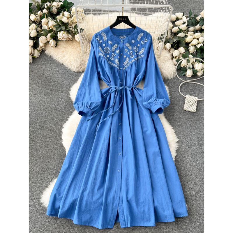 Dress Bohemia Retro Loose Big Hem Travel