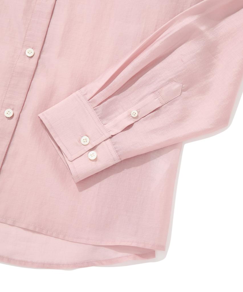 COVERNAT WOMAN Sheer Oversized Shirt Light Pink