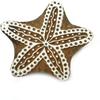 Brown Wood Block Art Star Fish Decorative Textile Printing Blocks