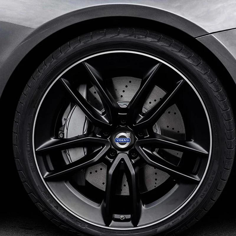 wznge4 4Pcs 56mm Volvo Car Wheel Hub Center Cap Logo Stickers, Emblem Decals for XC40 XC60 XC90 S60 S90 V50 V70 V60 Auto Accessories
