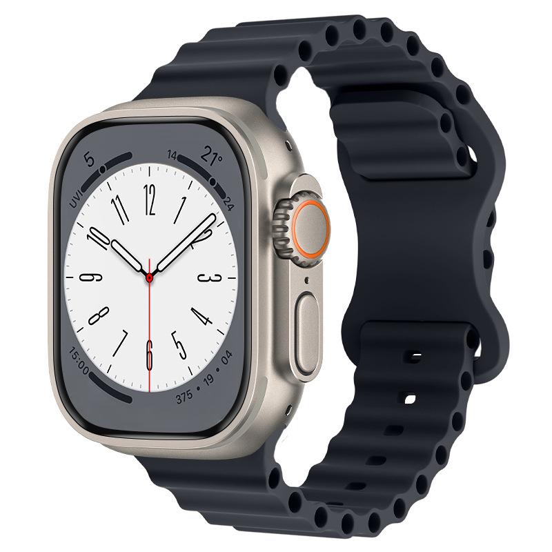 Силиконовый ремешок Ocean для Apple Watch Ultra 3 2 49 мм 6 SE 38 40 44 мм Спортивный браслет для iWatch Series 11 10 9 8 7 46 мм 45 41 Ремешок