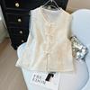 6606 Luxury High-end Embroidered Lace Vest Women's Summer Thin Temperament Sleeveless Mesh Top