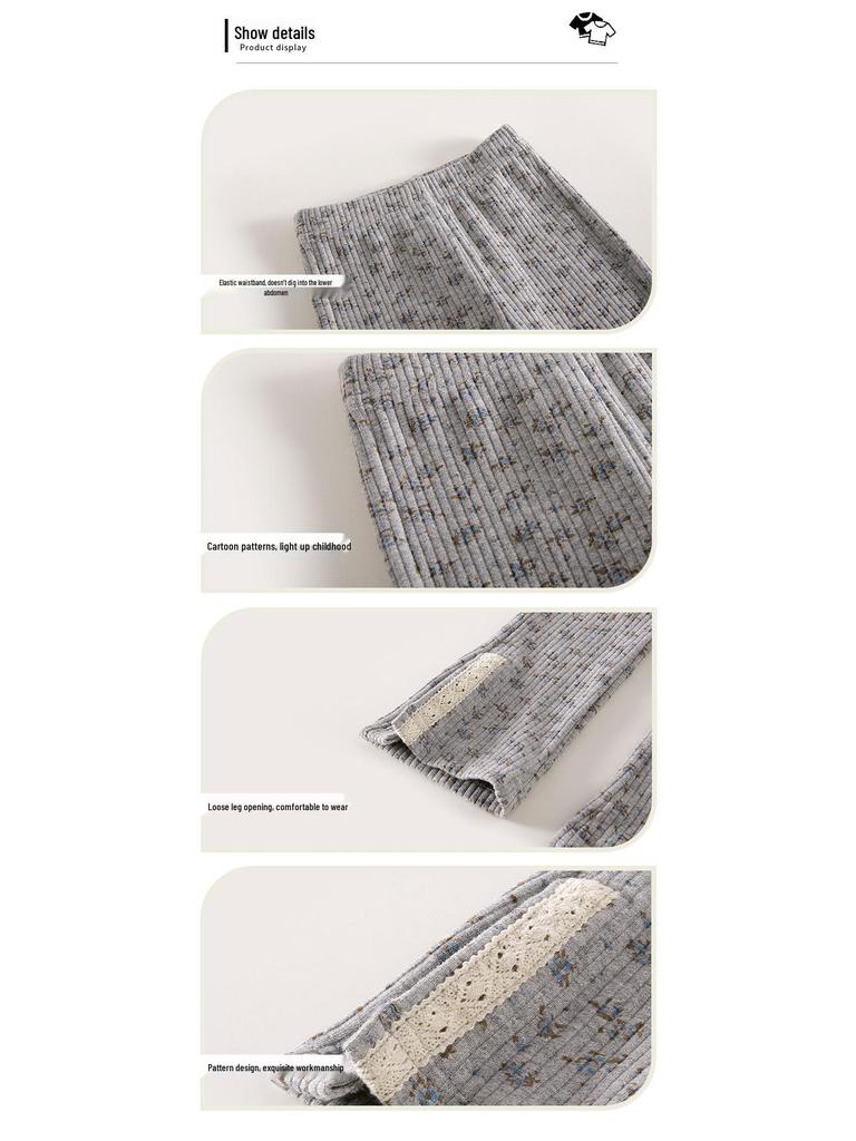 Стильные вышитые леггинсы для девочек Осень 2025 - Повседневная универсальная одежда