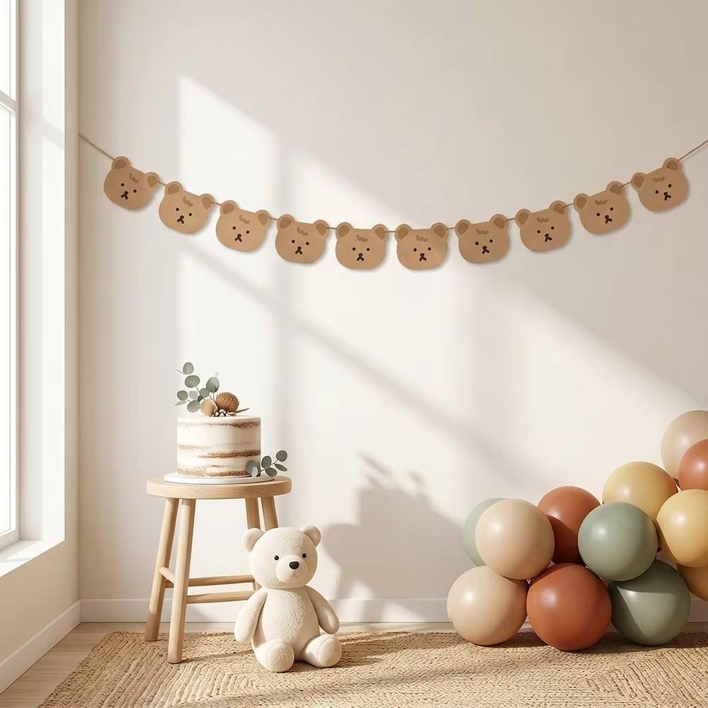 Bear Baby Shower Banner Decorations Neutral Birthday Supplies  We Can Bearly Wait Party