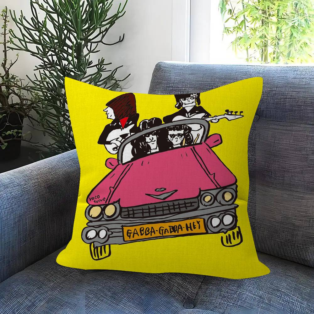 Personalized picture text home decorative pillows Household Gifts xcm Rock Band RRamones ANIME