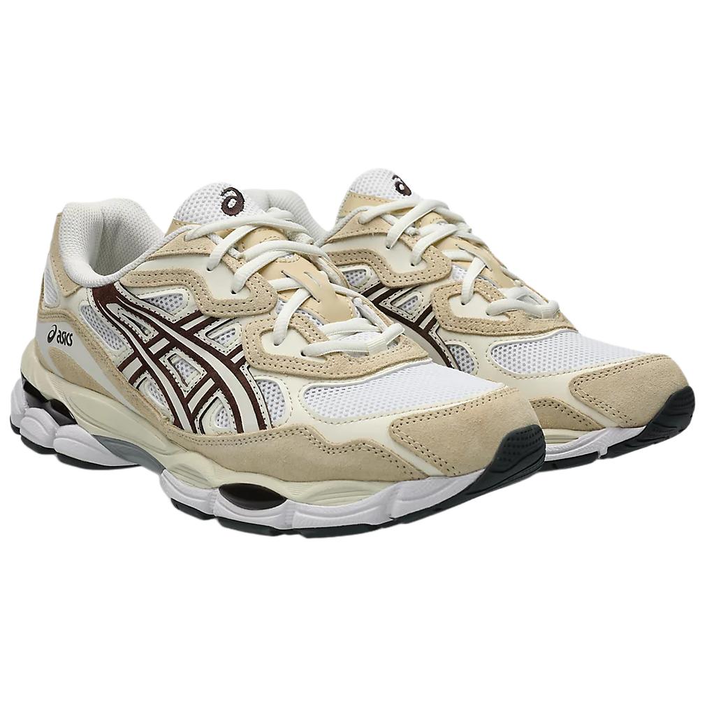 ASICS GEL NYC Running Shoes Unisex Low Top Ecru Brown 1203A383-117