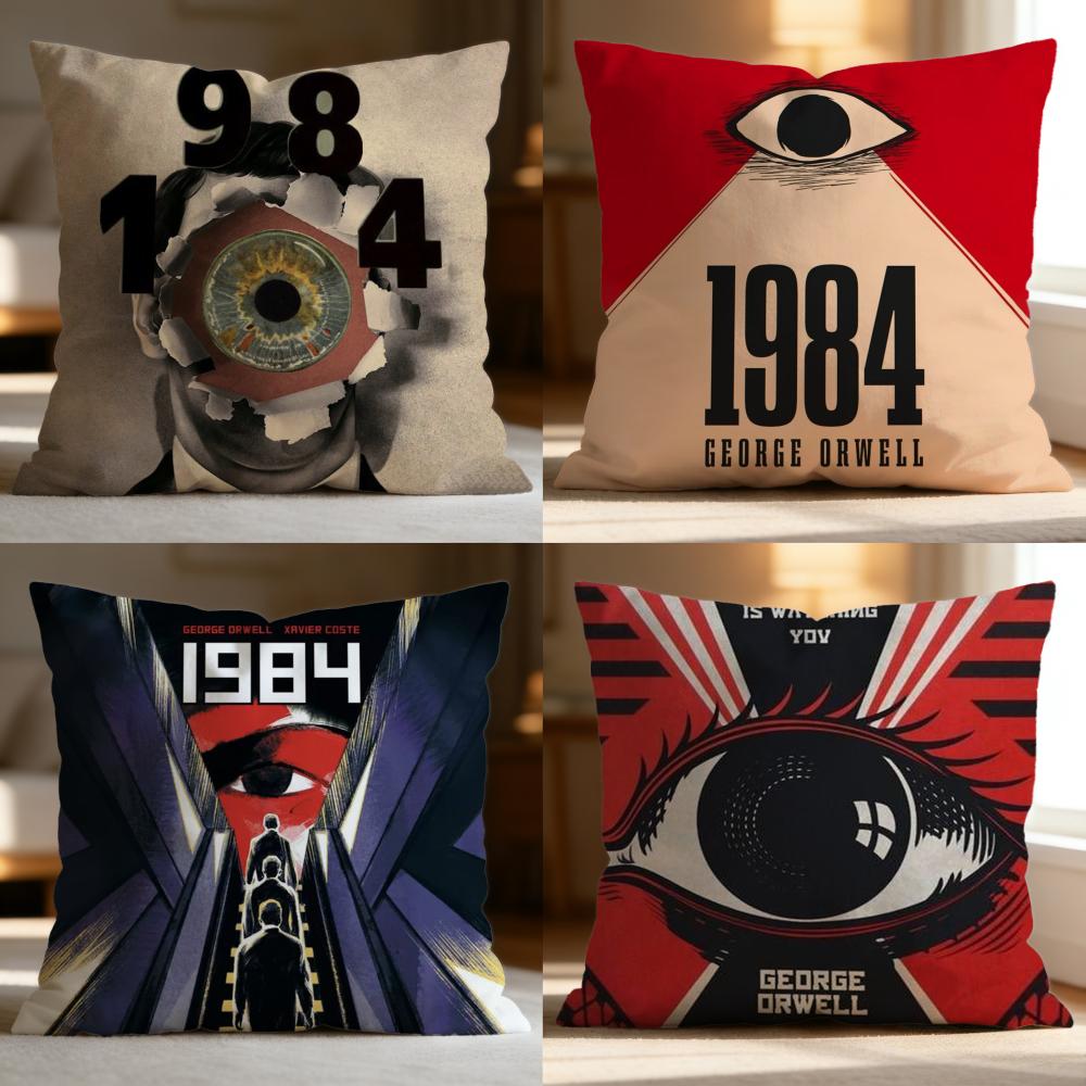 Горячая Наволочка '1984' Мягкая Стирающаяся Наволочка для Подушки Многоцелевая для Дивана Кровати Поездки Офиса