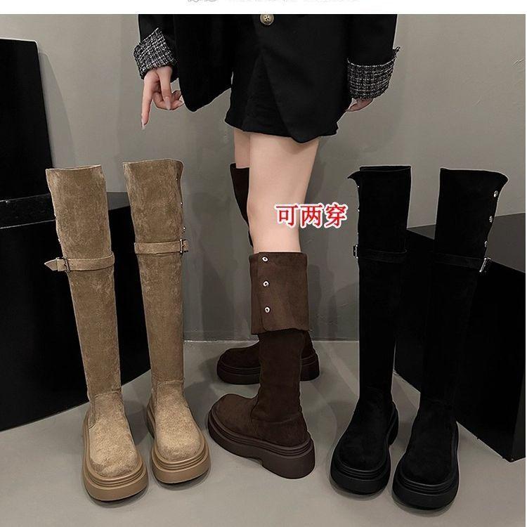 Ботинки Пустоши женские осенне-зимние новые увеличивающие рост рыцарские ботинки легкие и универсальные модные маленькие высокие ботинки