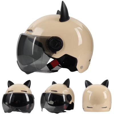 Национальный стандартный электромобильный шлем Four Seasons Universal Motorcycle с ушами Harley Half Helmet для женщин и мужчин Защита от солнца