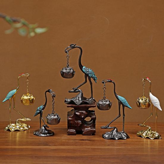 Курильница для благовоний в виде птицы лотоса, цинковый сплав, ароматерапевтический диффузор, винтажная подвесная курильница для благовоний в виде птицы лотоса для домашнего офиса, спальни, комнаты для йоги