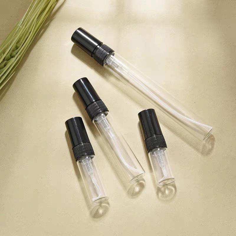 Портативные флаконы для образцов духов с черной крышкой - от 2 мл до 10 мл