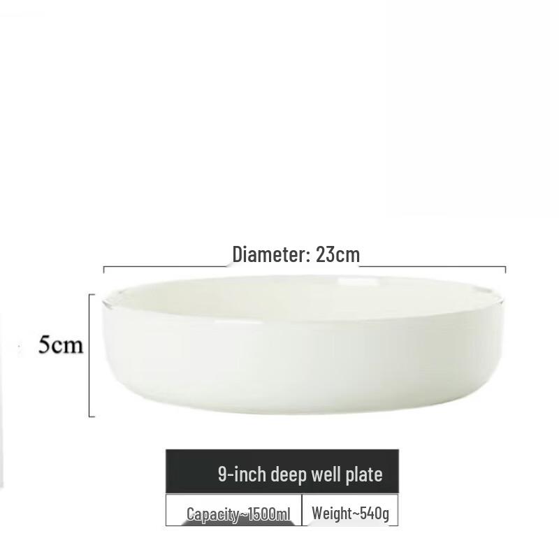 Wutuo Deep Ceramic Serving Plate Set