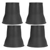 4pcs Furniture Risers 6 Inches Horn Shaped Black Plastic Heavy Duty Riser for Bed Sofa