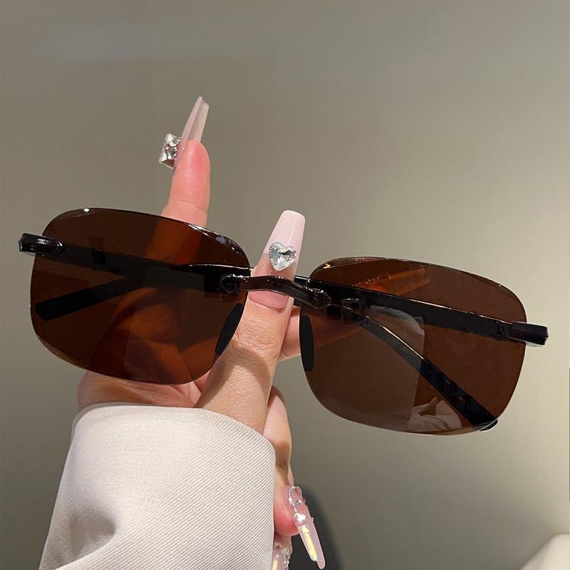 Солнцезащитные очки для мужчин Высококлассные и модные солнцезащитные очки с защитой от УФ-лучей Бескаркасные и с отделкой для женщин Солнцезащитные очки