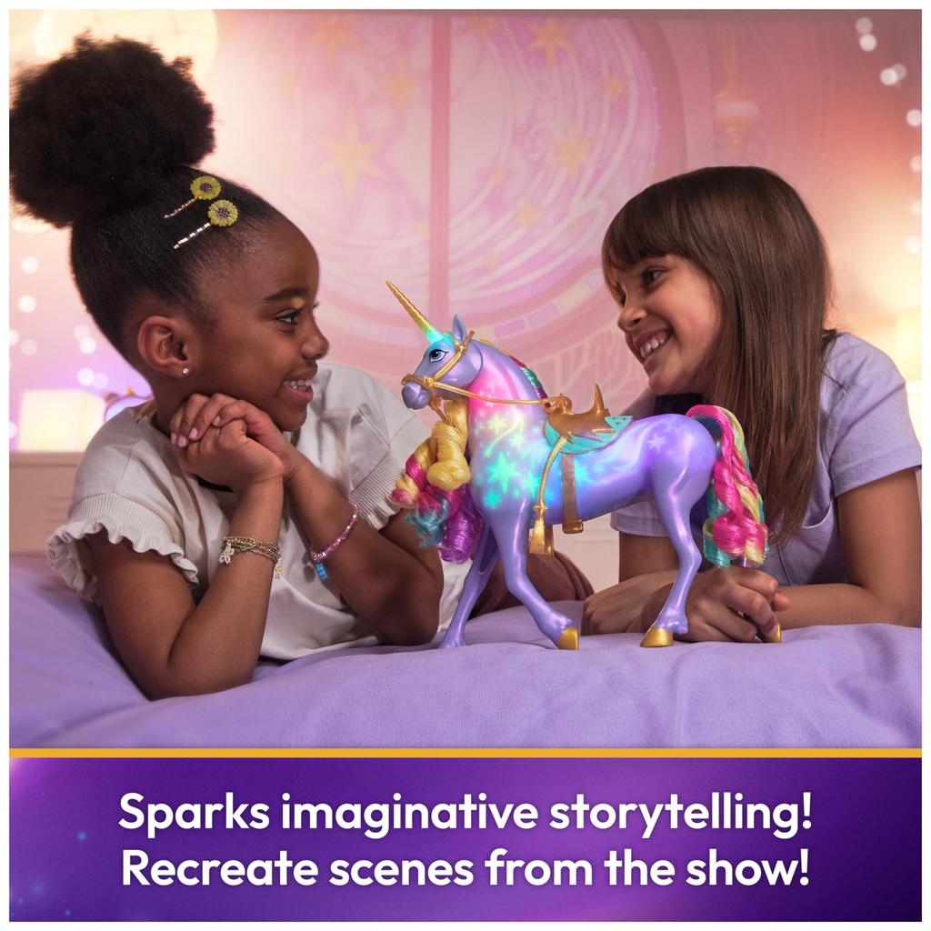 Unicorn Academy Interactive Rainbow Light-Up Wild Stars with Lights, Sounds & Music, Doll & Unicorn Toy for Ages 4+