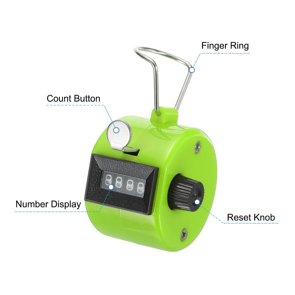 PATIKIL Clicker 12 Mechanical Handheld Tally Click Pitch Counter for and Green Counter, 4-Digit Coaching, Knitting, Golf, Laptops, Fishing,