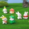 6 шт./компл. Csrtoon мини-динозавры, кролики, миниатюры животных, сделай сам, сказочный сад, украшение, мох, террариум, микропейзаж