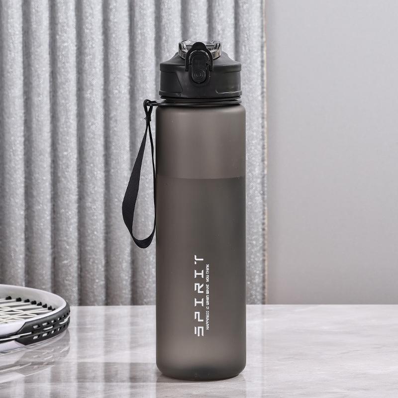 750Ml Large Capacity Sports Water Bottle Gradient Color Plastic Cup Drink Items Outdoor Beach Travel Portable Gym Fitness Jugs
