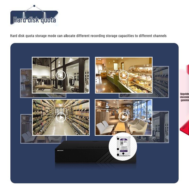 HIKVISION 32-канальный 8-дисковый NVR с жестким диском 4 ТБ, штепсель CN (адаптер в комплекте)