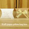 50pcs Paper Pillow Case Blank Gift Box Party for Candy Storage Bag Jewelry Crafts Handmade Soap Small Gifts Favors