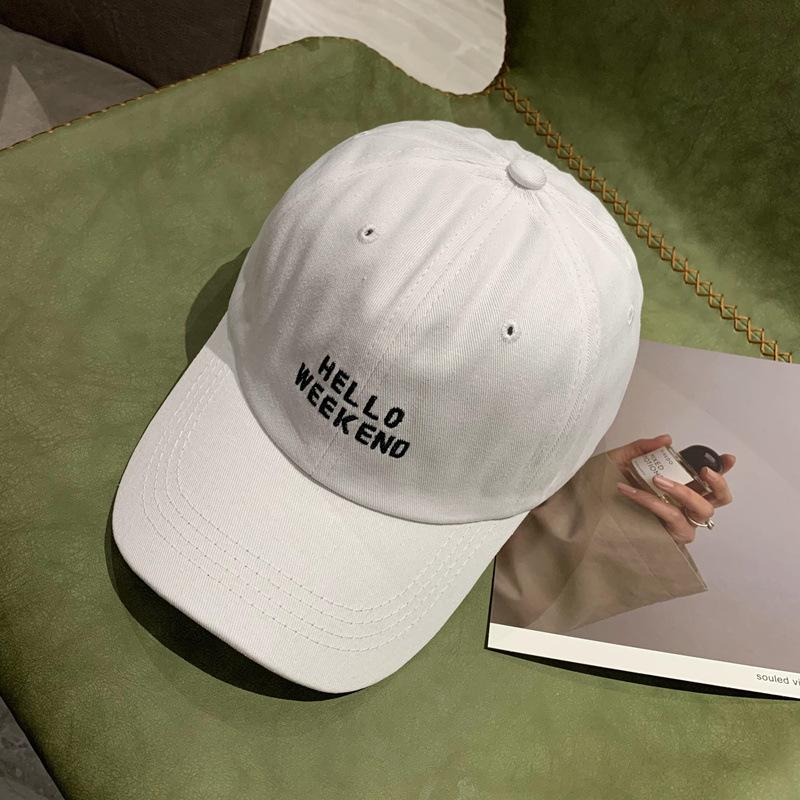 Letters HELLO Unisex student versatile baseball cap, summer sunshade casual soft-top hat, vintage baseball cap