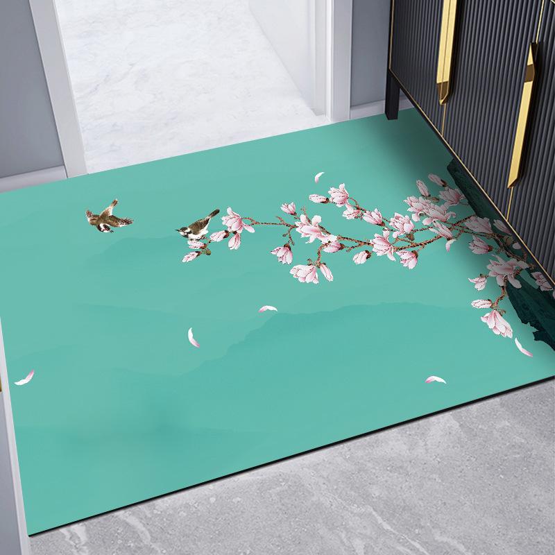 Новый китайский коврик для входной двери, коврик для туалета, домашний коврик, диатомовая грязь, нескользящий, быстросохнущий, впитывающий коврик для ног