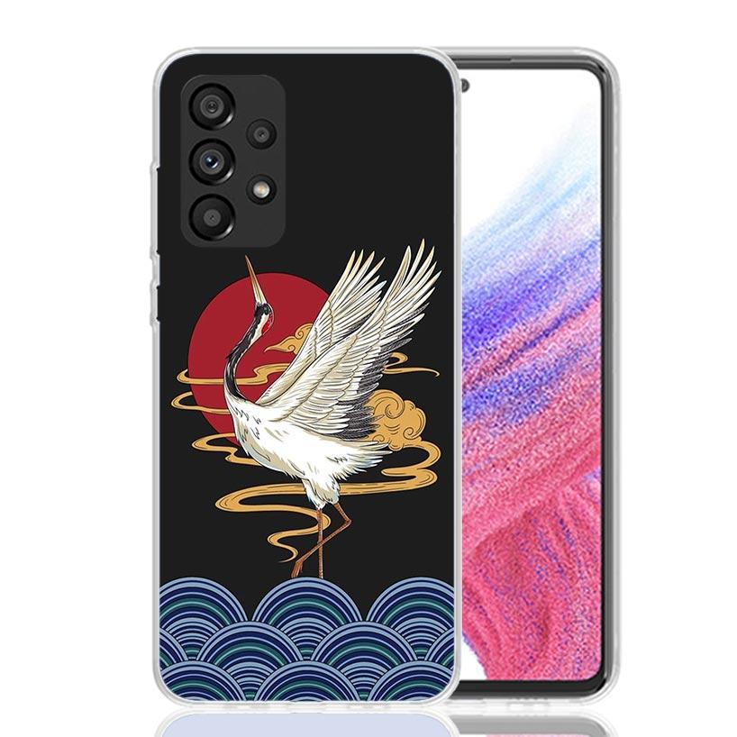 Japanese Style Wave Art Case Phone Cover for Samsung Galaxy A17 A16 A15 A14 A13 A56 A55 A54 A53 A36 A35 A34 A33 A26 A25 A24 A23