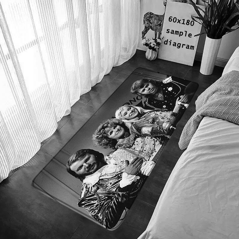 Floor Mat Pop Music A-ABBA Rug Non-slip Foot Rugs for Entryway Hallway Carpet Kitchen Water Adsorbed Mats Fluffy Bedside Decor