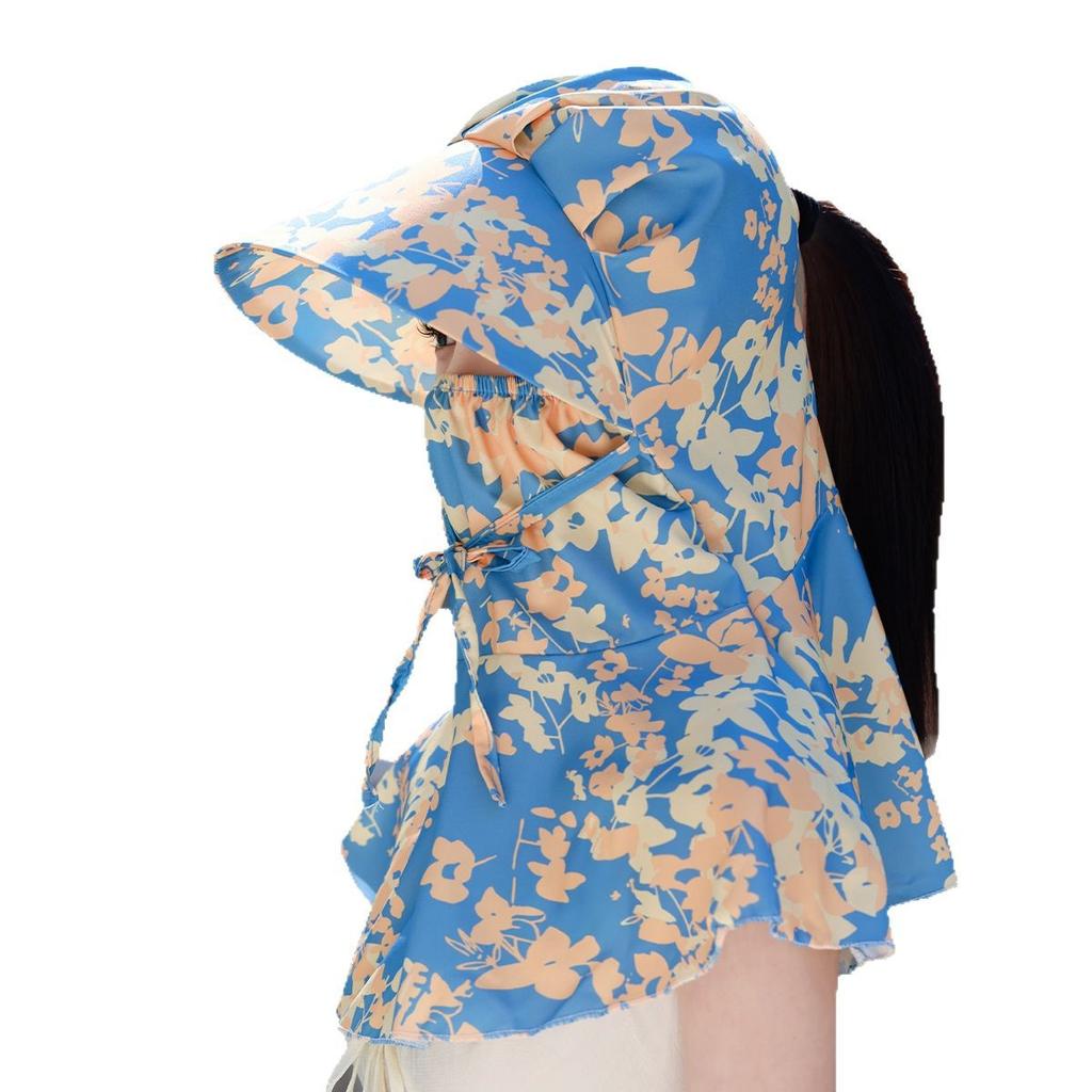 Уличная солнцезащитная кепка, ветрозащитная и пылезащитная, защита лица, защита шеи, шляпа-шаль, женская велосипедная солнцезащитная шляпа, маска для лица, интегрированная для сбора чая