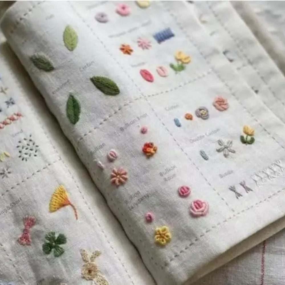 Embroidery Stitch Book Diy Book Creative Sewing Book Binder Handmade Home Needlework Book Diy Linen Decorative Embroidery Book